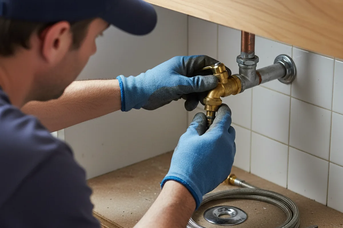 Shutoff valve and fitting work during Emergency Plumbing in Glenview